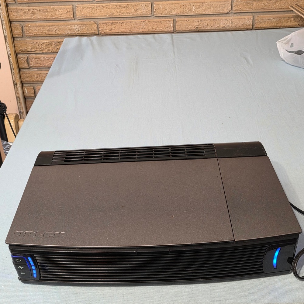 Oreck Professional Air Purifier Truman Cell Tabletop Permanent Filter Black Gray